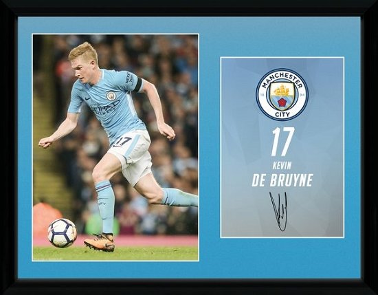 Manchester City - De Bruyne 17/18 (Stampa In Cornice 30x40cm) - Manchester City - Merchandise -  - 5028486393312 - 