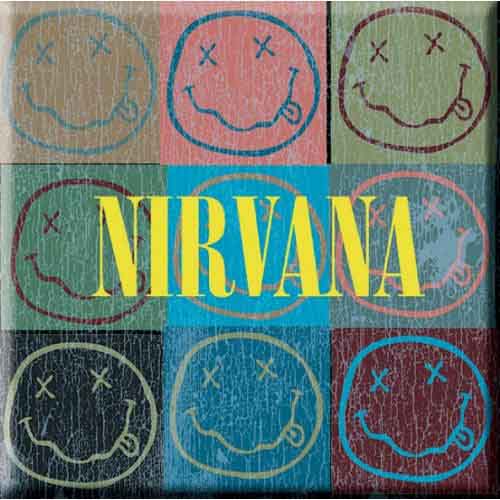 Nirvana Fridge Magnet: Happy Face Blocks - Nirvana - Produtos - Live Nation - 103035 - 5055295324312 - 1 de março de 2016