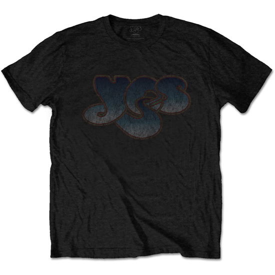 Cover for Yes · Yes Unisex T-Shirt: Vintage Logo (Black) (T-shirt) [size S] [Black - Unisex edition] (2018)