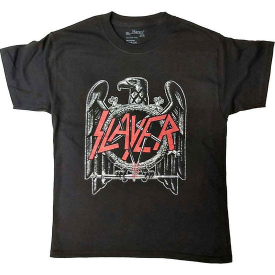 Cover for Slayer · Slayer Kids T-Shirt: Black Eagle (9-10 Years) (T-shirt) [size 9-10yrs] [Black - Kids edition]