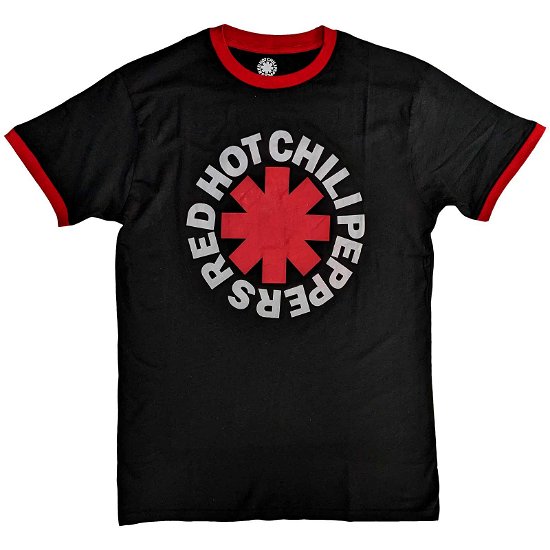Red Hot Chili Peppers Unisex Ringer T-Shirt: Classic Asterisk - Red Hot Chili Peppers - Mercancía -  - 5056561071312 - 