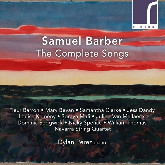 Cover for Barron / Bevan / Clarke / Navarra String Quartet /+ · Samuel Barber: The Complete Songs (CD) (2022)