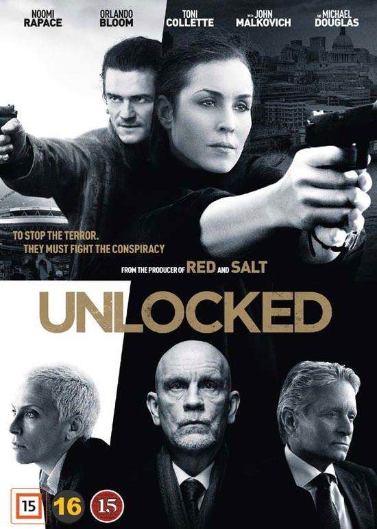 Unlocked - Noomi Rapace / Orlando Bloom / Tom Collette / John Malkovich / Michael Douglas - Elokuva - JV-UPN - 5706169000312 - torstai 14. joulukuuta 2017