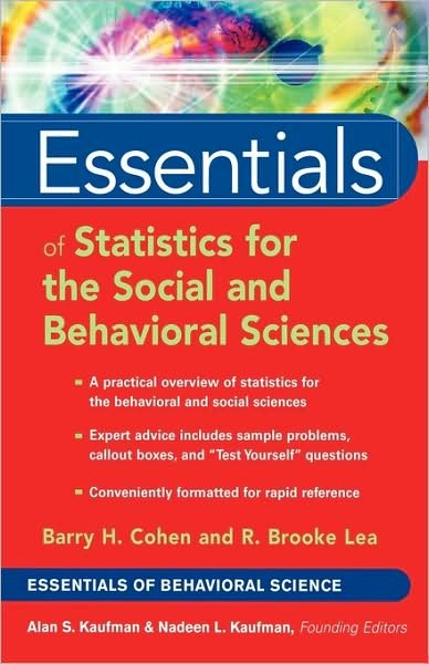 Cover for Cohen, Barry H. (New York University, New York) · Essentials of Statistics for the Social and Behavioral Sciences - Essentials of Behavioral Science (Taschenbuch) (2003)
