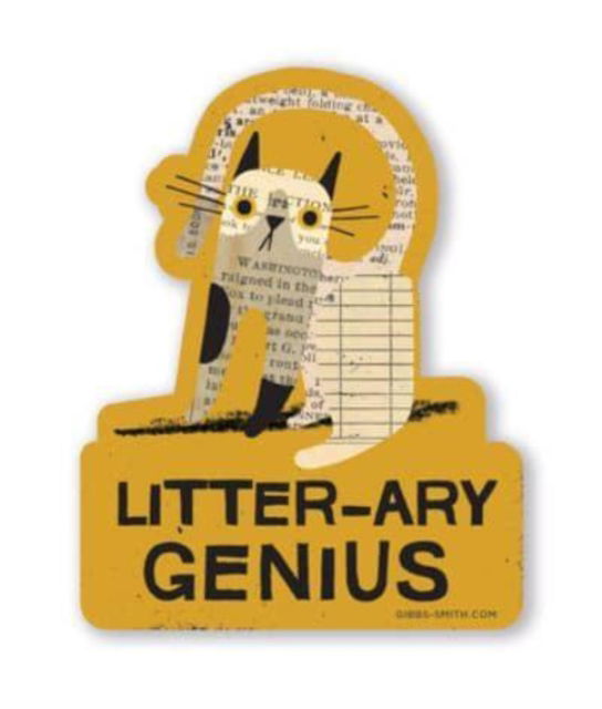 Cover for Gibbs Smith Gift · Literr-ary Genius Sticker (Print) (2025)