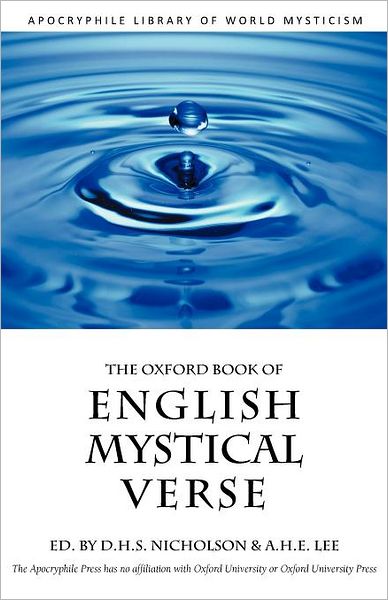 Cover for D H S Nicholson · The Oxford Book of English Mystical Verse (Paperback Book) (2012)