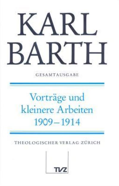 Cover for K. Barth · Gesamtausg.22 Vortr.1909-14 (N/A) (1993)