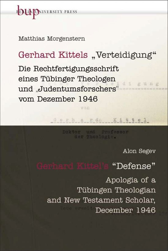 Cover for Morgenstern · Morgenstern:gerhard Kittels Verteidigun (Book)