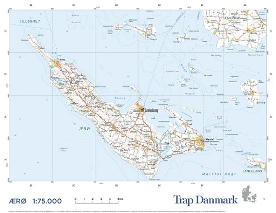 Cover for Trap Danmark · Trap Danmark: Kort over Ærø (Map) (2022)