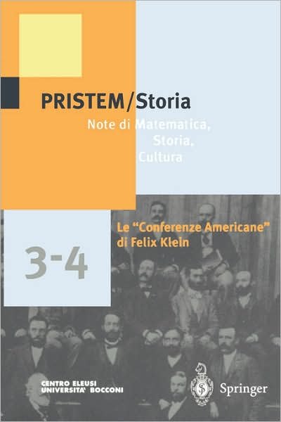 Cover for Eber.....: P. Nastasi, Palermo (Ed.) · Pristem / Storia: Note DI Matematica, Storia, Cultura (El.......: Numero 3-4) - PRISTEM / Storia (Paperback Book) [2000 edition] (2000)