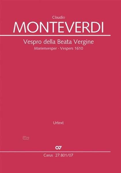 Cover for Monteverdi · Vespro della Beata Vergine, (Buch)