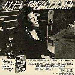 Cover for Ella Fitzgerald · Let No Man Write My Epitaph (LP) (2013)