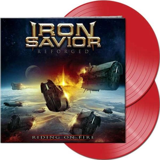 Cover for Iron Savior · Reforged - Riding on Fire (Red) (LP) [Coloured edition] (2017)