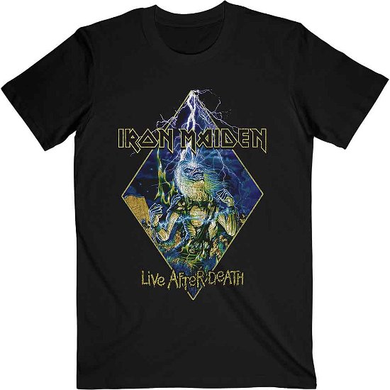 Cover for Iron Maiden · Iron Maiden Unisex T-Shirt: Live After Death Diamond (T-shirt) [size L] [Black - Unisex edition]