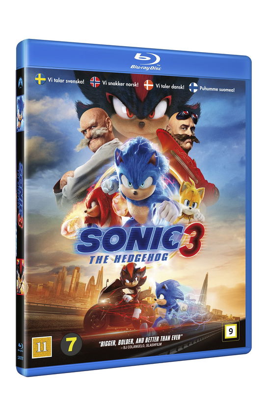 Cover for Sonic the Hedgehog 3 (Blu-ray) [Nordic edition] (2025)