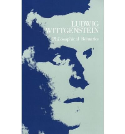 Cover for Ludwig Wittgenstein · Philosophical Remarks (Paperback Book) (1980)