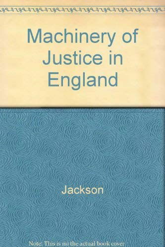 Cover for Jackson · Machinery of Justice in England (Paperback Book) (1977)