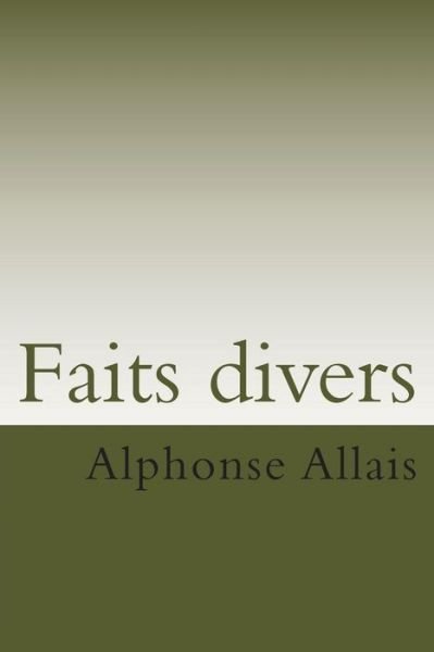 Cover for M Alphonse Allais · Faits Divers (Pocketbok) (2015)