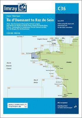 Imray Chart C36: Ile d'Ouessant to Raz de Seine - C Series - Imray - Livros - Imray, Laurie, Norie & Wilson Ltd - 9781786791313 - 24 de junho de 2019