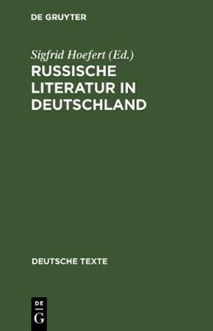 Cover for Sigfrid Hoefert · Russische Literatur in Deutschland (Book) (1974)