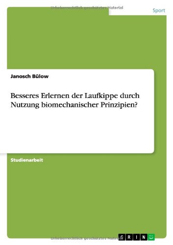 Cover for Bülow · Besseres Erlernen der Laufkippe d (Book) [German edition] (2013)