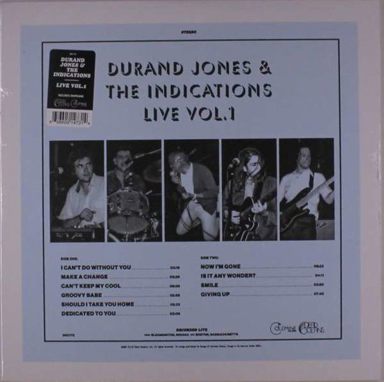 Durand Jones & the Indications Live Vol. 1 - Durand Jones & the Indications - Música - Secretly Canadian - 0656605147314 - 28 de junio de 2019