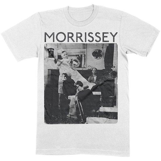 Morrissey · Morrissey Unisex T-Shirt: Barber Shop (T-shirt) [size M] [White - Unisex edition]