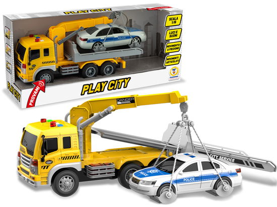 Cover for Teorema: Play City · Carro Attrezzi A Frizione Luci Suoni Scla 1:16 - Open Touch Box (MERCH)