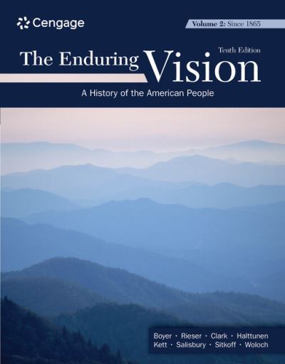 Cover for Boyer, Paul (University of Wisconsin) · The Enduring Vision, Volume II: Since 1865 (Paperback Book) (2023)