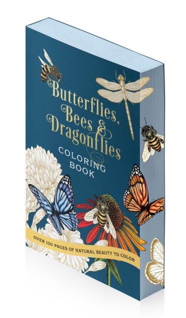 Cover for Editors of Chartwell Books · Butterflies, Bees &amp; Dragonflies Coloring Book: Over 100 Pages of Natural Beauty to Color with Beautiful Sprayed Edges (Pocketbok) (2025)