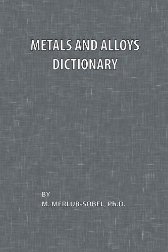 Cover for M. Merlub-sobel · Metals and Alloys Dictionary (Paperback Book) (1944)