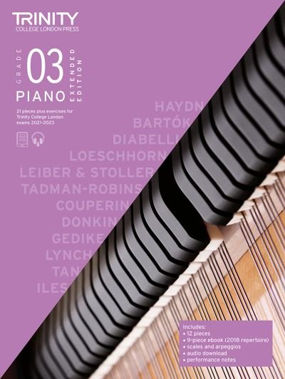 Trinity College London Piano Exam Pieces Plus Exercises From 2021: Grade 3 - Extended Edition - Trinity College London - Boeken - Trinity College London Press - 9780857369314 - 3 augustus 2020