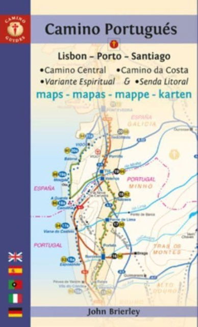 Cover for John Brierley · Camino Portugues Maps: Lisbon - Porto - Santiago / Camino Central, Camino de la Costa, Variente Espiritual &amp; Senda Litoral (Paperback Bog) [2023-2024 edition] (2023)