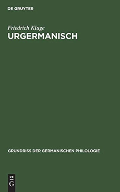 Cover for Friedrich Kluge · Urgermanisch (Hardcover Book) (1913)