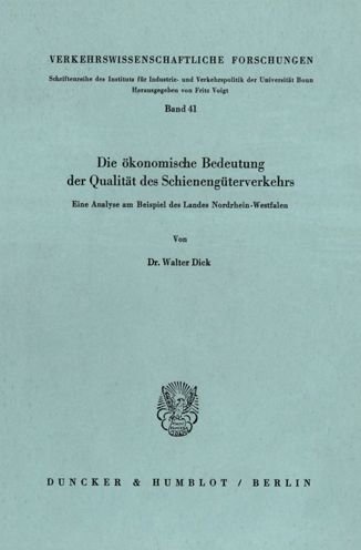 Cover for Dick · Die ökonomische Bedeutung der Qual (Buch) (1980)