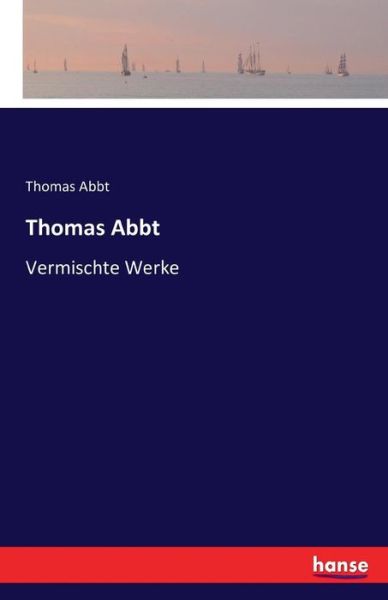 Cover for Abbt · Thomas Abbt (Book) (2016)