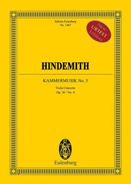 Cover for Paul Hindemith · Chamber Music No. 5 op. 36/4 (Bok) (2012)
