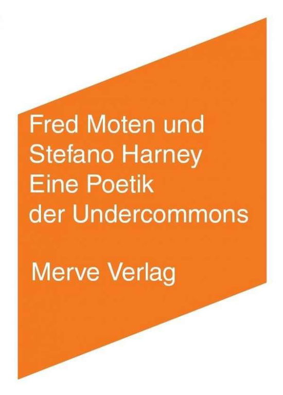 Cover for Moten · Eine Poetik der Undercommons (Book)