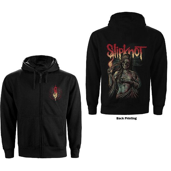 Slipknot Unisex Zipped Hoodie: Burn Me Away (Back Print) - Slipknot - Merchandise -  - 5056368624315 - 