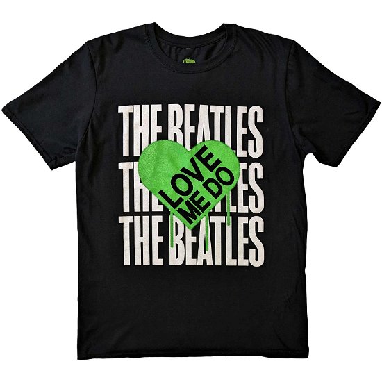 The Beatles Unisex T-Shirt: Love Me Do Graffiti Heart - The Beatles - Koopwaar -  - 5056737204315 - 
