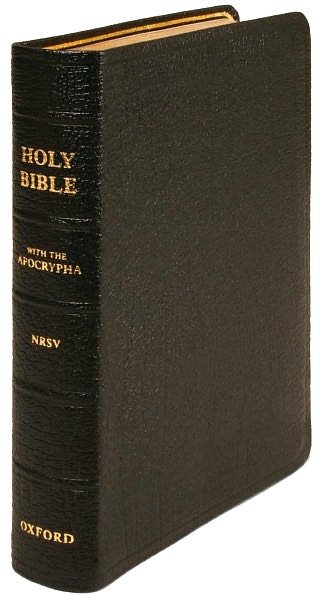 Cover for Nrsv Bible Translation Committee · The New Revised Standard Version Bible with Apocrypha: Genuine Leather Black (Lederbuch) [Pocket edition] (2006)