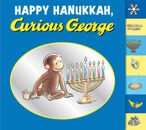 Cover for Rey H. A. Rey · Happy Hanukkah, Curious George tabbed board book - Curious George (Kartongbok) [Brdbk edition] (2012)
