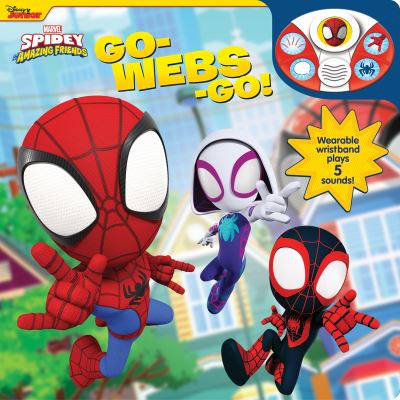 Cover for Pi Kids · Disney Junior Marvel Spidey and His Amazing Friends: Go-Webs-Go! Sound Book and Wristband (Board book) (2024)