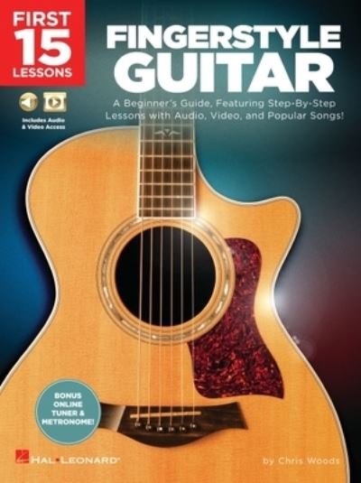 Cover for Chris Woods · First 15 Lessons - Fingerstyle Guitar (Book) (2021)
