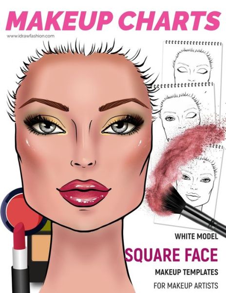 Cover for I Draw Fashion · Makeup Charts - Face Charts for Makeup Artists (Paperback Bog) (2019)