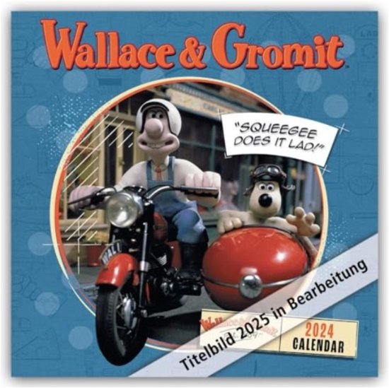Cover for Wallace and Gromit Month to View Square Calendar Official Product 2025 (Calendar) (2024)