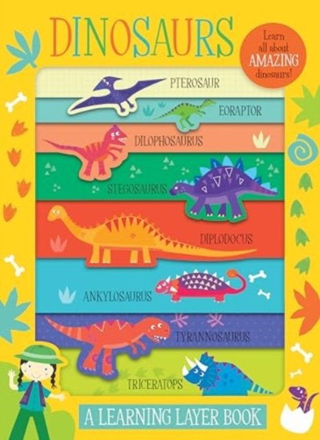 Cover for Dinosaurs: A Learning Layer Book - Learning Layer Board Book (Board book) (2020)