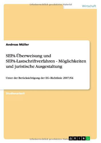 Cover for Müller · SEPA-Überweisung und SEPA-Lastsc (Book) [German edition] (2011)