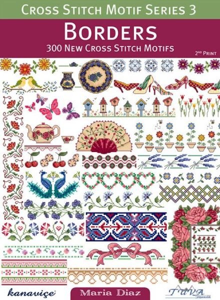 Cover for Maria Diaz · Borders: 300 New Cross Stitch Motifs - Cross Stitch Motif: Series 3 (Paperback Bog) [Bilingual edition] (2018)
