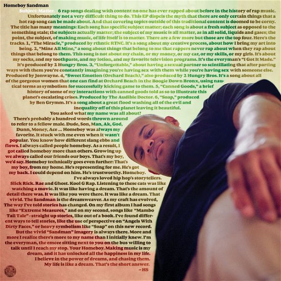 Cover for Homeboy Sandman · Subject: Matter EP (LP) (2012)